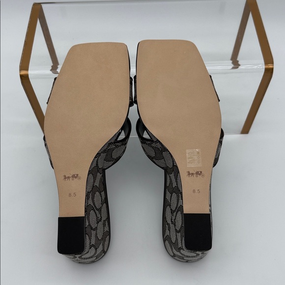 Coach Wedge Sandal In Signature Jacquard Oak Maple - Picture 7 of 13